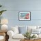 Stupell Industries Peach Beach Relaxing Chairs Black Framed Print Under Glass, design by LSR Design Studio